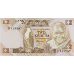 2 Kwacha Zambia 1986 Biljet